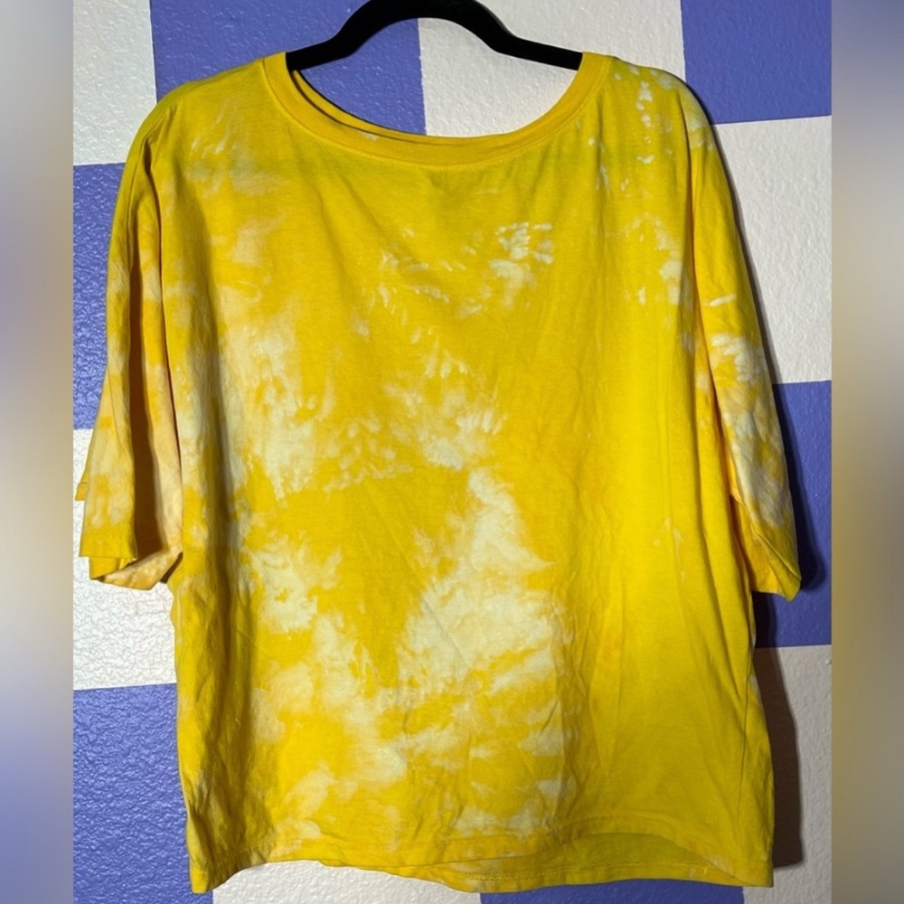 NWOT American Apparel Oversize Long Crop Tee in Lemonade Dream - Size S